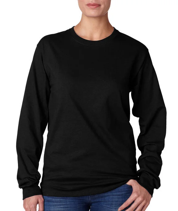Summer Selection 5586 - Hanes Adult Authentic-T Long-Sleeve T-Shirt | Black