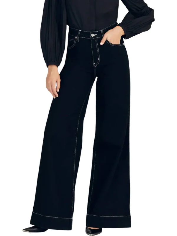 High Street Style Coralie High Rise Wide Leg Jeans In Wooster