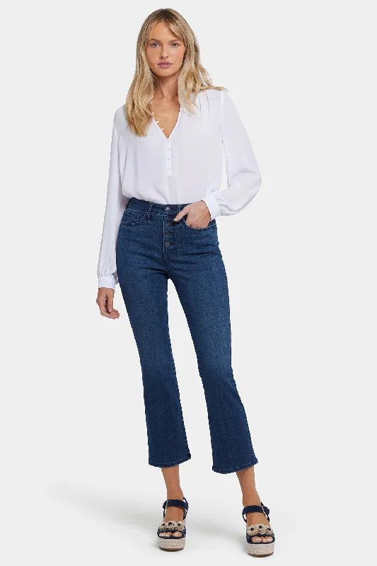 Effortless Style Billie Mini Bootcut Ankle Jeans - Ibiza Blues