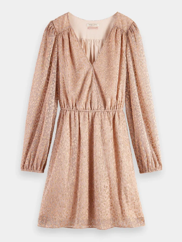Street Letter Style Balloon sleeve mini dress