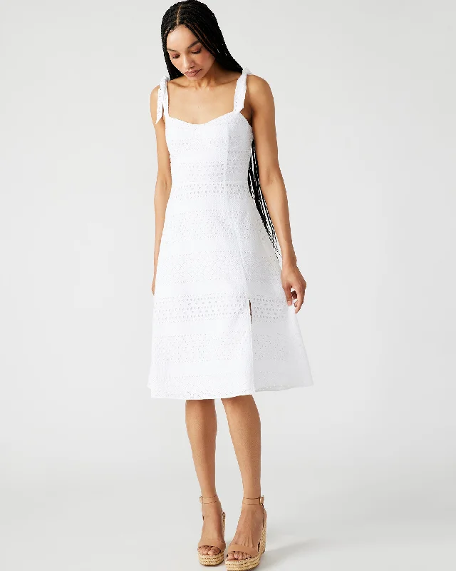 Cozy Fit Wear CARLYNN DRESS WHITE