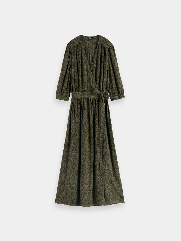 Sports outdoor style Midi wrap dress