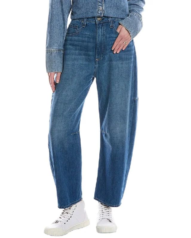 Celebrity Style rag & bone Chase Medium Wash High-Rise Barrel Jean