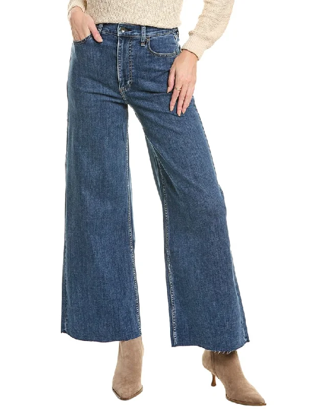 Casual And Comfortable rag & bone Serena Medium Wash High-Rise Wide Leg Jean