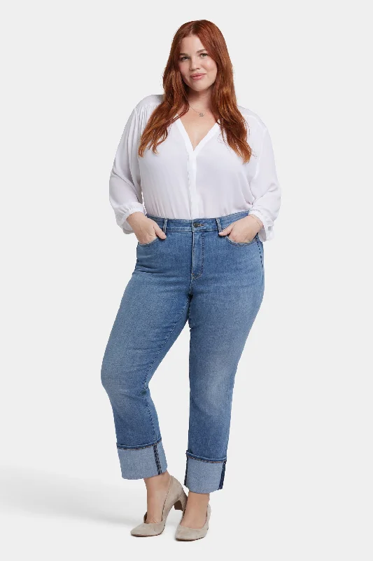 Elegant Design Marilyn Straight Jeans In Plus Size - Barcelona Breeze