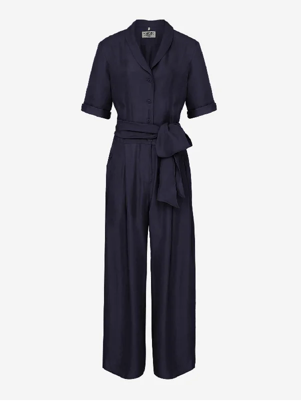 Sweet Girl Planet Women's Rayon Jumpsuit | Navy