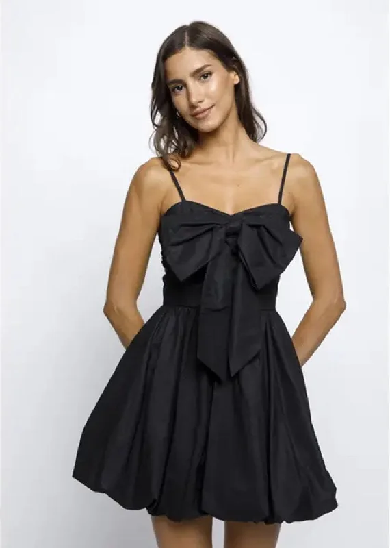 Luxury and fashionable Callista Bubble Bow Mini Dress - Black