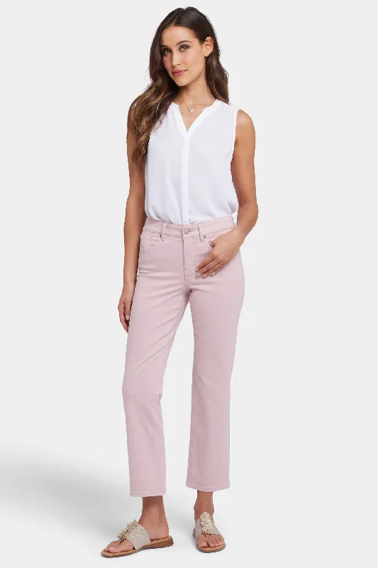 Body Design Marilyn Straight Ankle Jeans - Pale Mauve