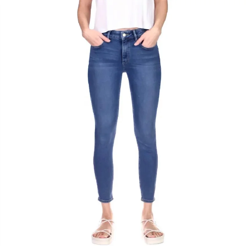 Elegant And Charming Florence Mid Rise Instasculpt Skinny Jeans In Blue Bell