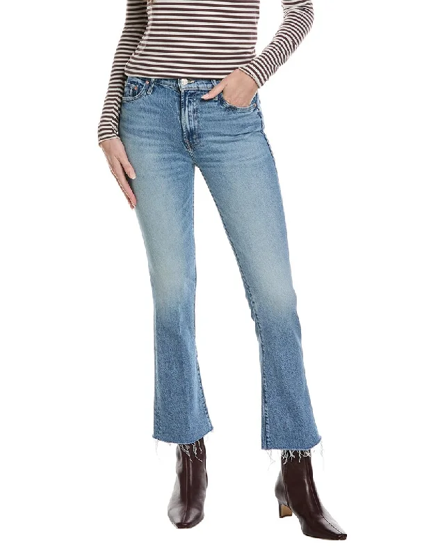 European And American Style MOTHER The Outsider Flood Fray Are We There Yet Bootcut Jean