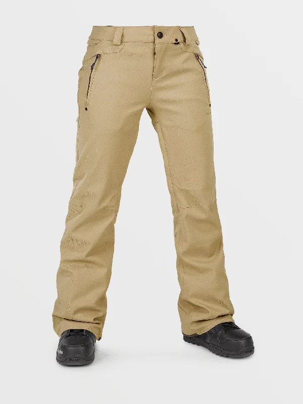 Luxury Style Womens Species Stretch Pants - Dark Khaki