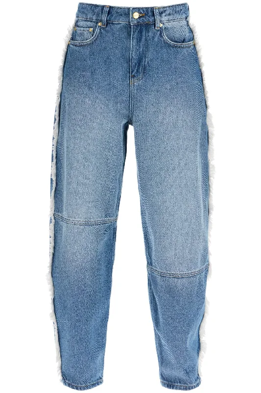 Free Design Ganni Women's Distressed Barrel Jeans With