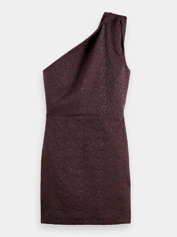 Breathable Style One shoulder mini dress