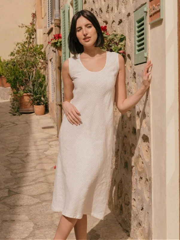 Modern Chic Ines Linen Midi Slip Dress | Multiple Colours