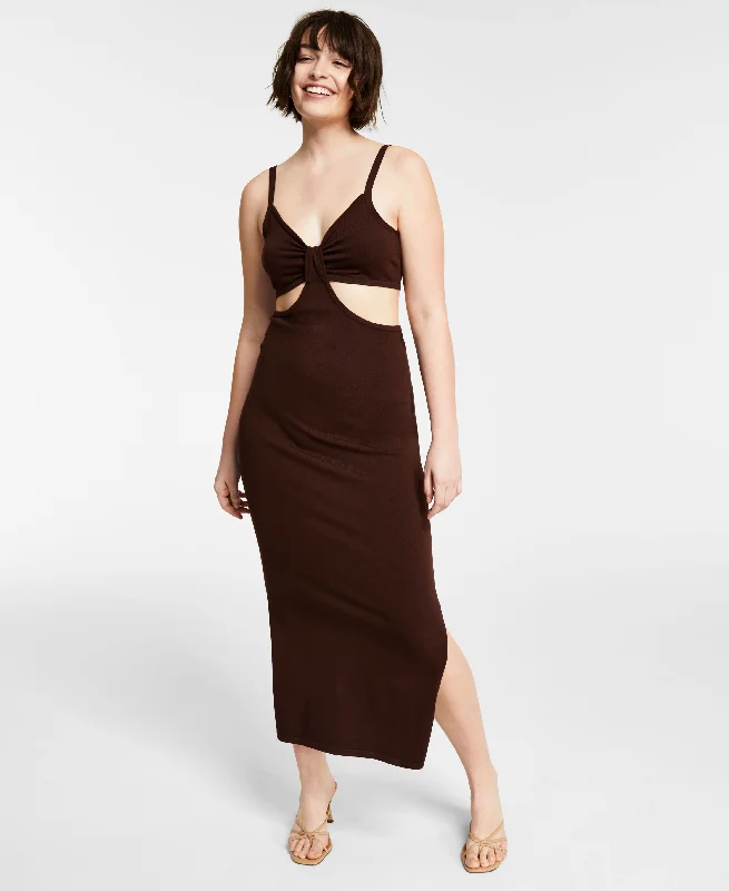 Soft Style Bar III Womens Cutout Sweater Dress