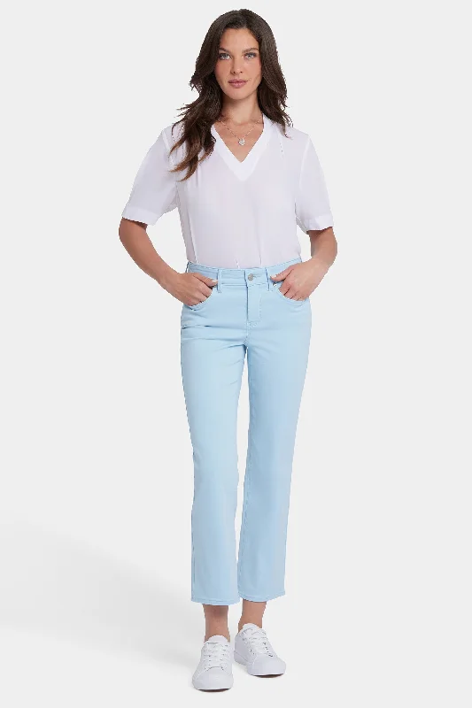 Fashion Style Marilyn Straight Ankle Jeans In Petite - Aquatic
