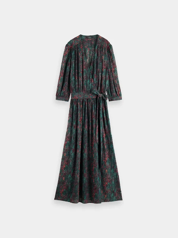Simple research Midi wrap dress