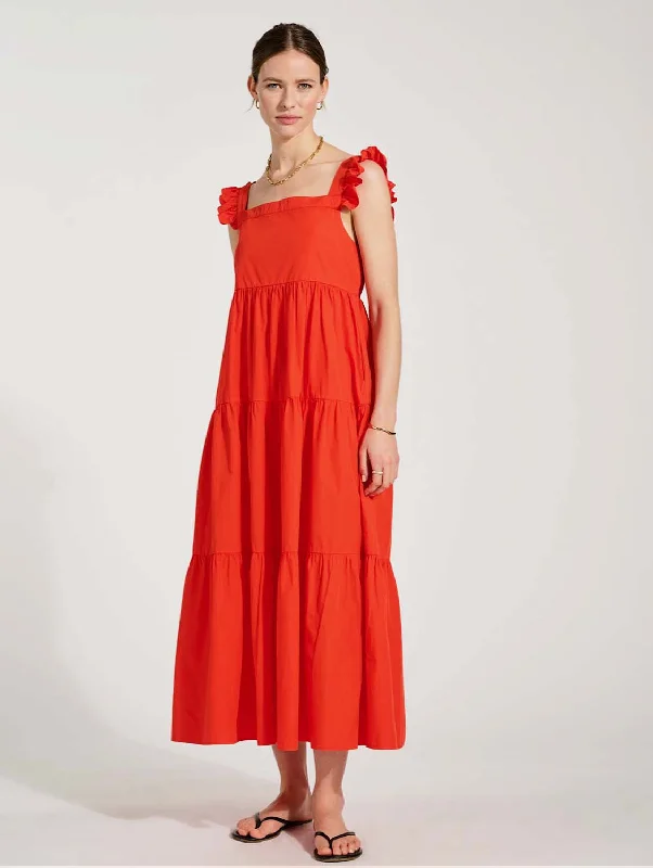 Soft Fabrics Katie Organic Cotton Dress | Tangerine