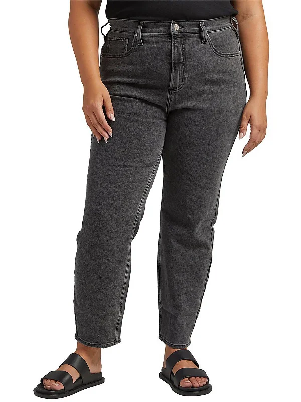 Exquisite Embroidery Plus Highly Desirable Womens High Rise Slim Straight Leg Jeans