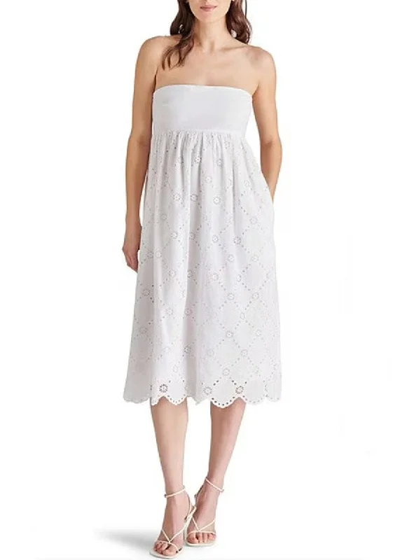 Retro Design Olsen Dress - White
