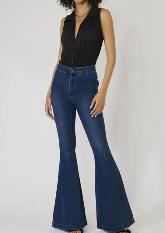 Eye-catching Personality Bell Bottoms In Denim