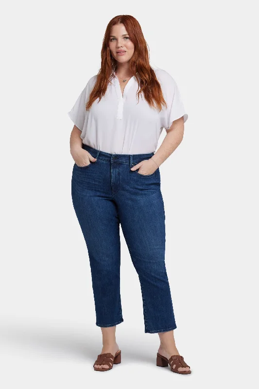 High Street Series Marilyn Straight Ankle Jeans In Plus Size - Ibiza Blues