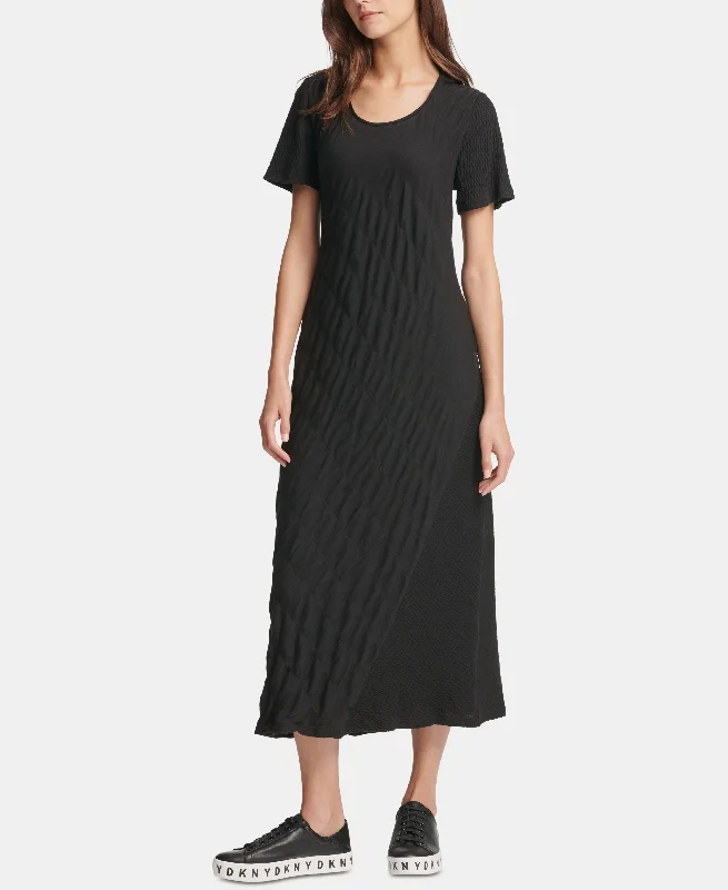 Moisture wicking DKNY Textured Midi Dress