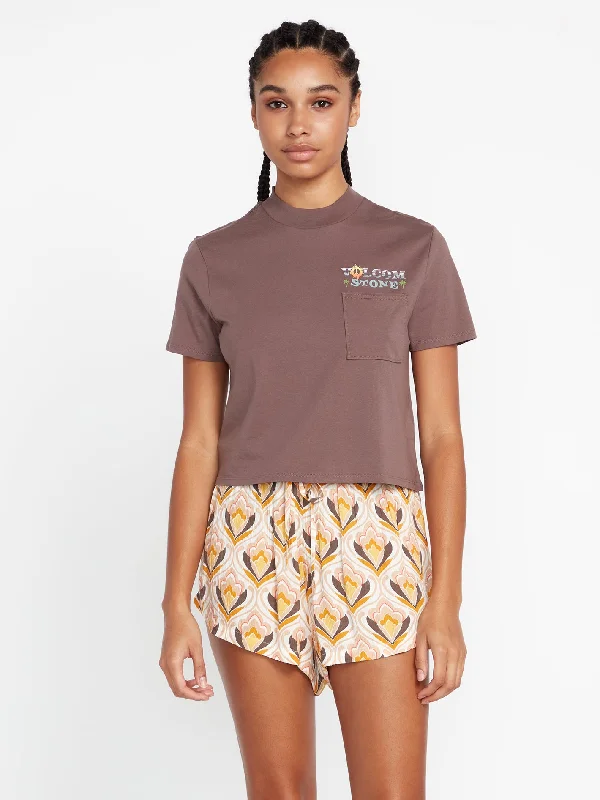 Cozy Fit Pocket Dial Graphic Short Sleeve Tee - Slate Grey