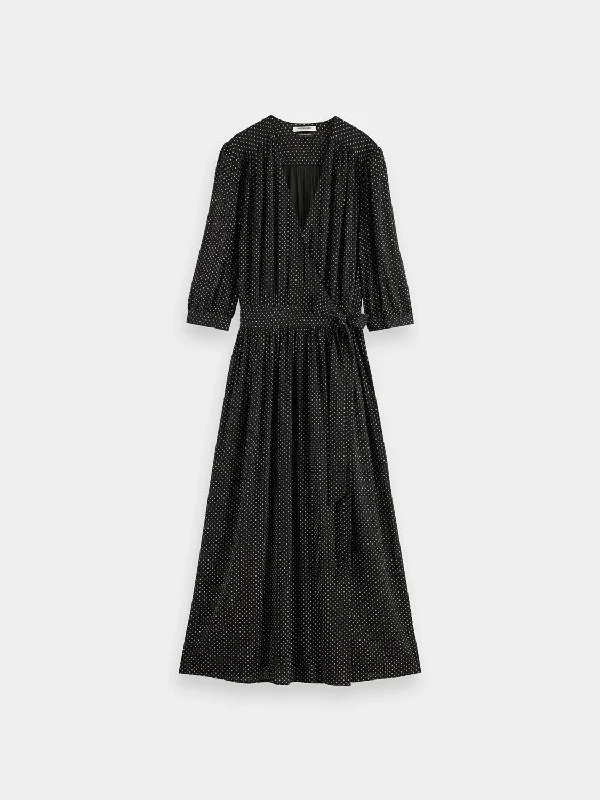 Sports fitness shoes Midi wrap dress