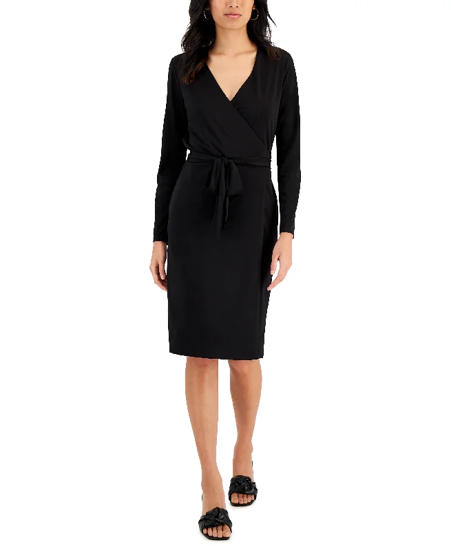 Sports High Waist Style Alfani Womens Wrap Dress