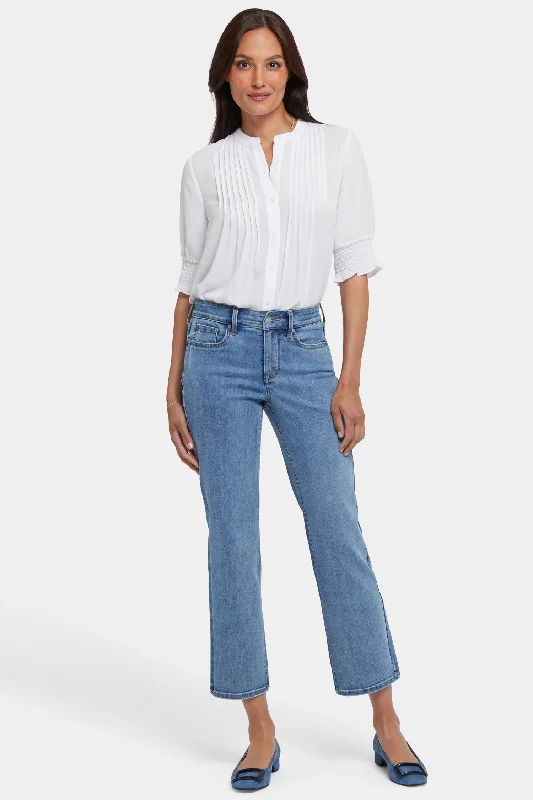 Luxury Customization Marilyn Straight Ankle Jeans - Minorca Isle