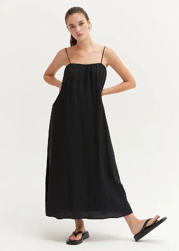 Customized Version Lana Bubble Midi Dress - Black