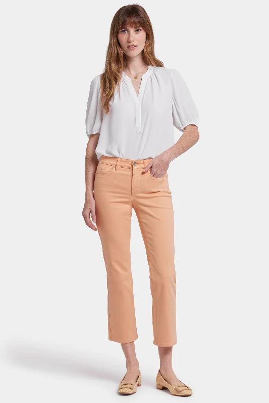 Exquisite Fabrics Marilyn Straight Ankle Jeans - Apricot Nectar