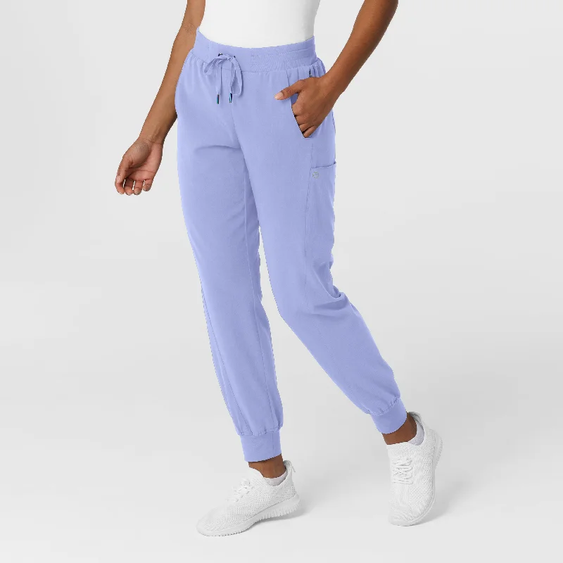 Classic style Aero Remix Women's Cargo Jogger Scrub Pant - Ceil Blue