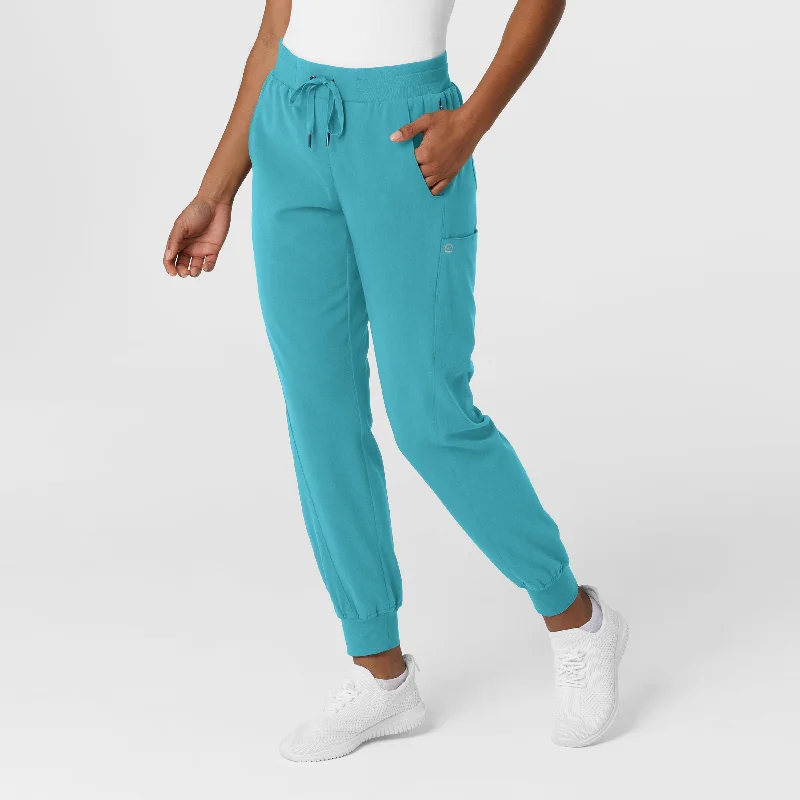 Skirt style Aero Remix Women's Cargo Jogger Scrub Pant - Teal Blue
