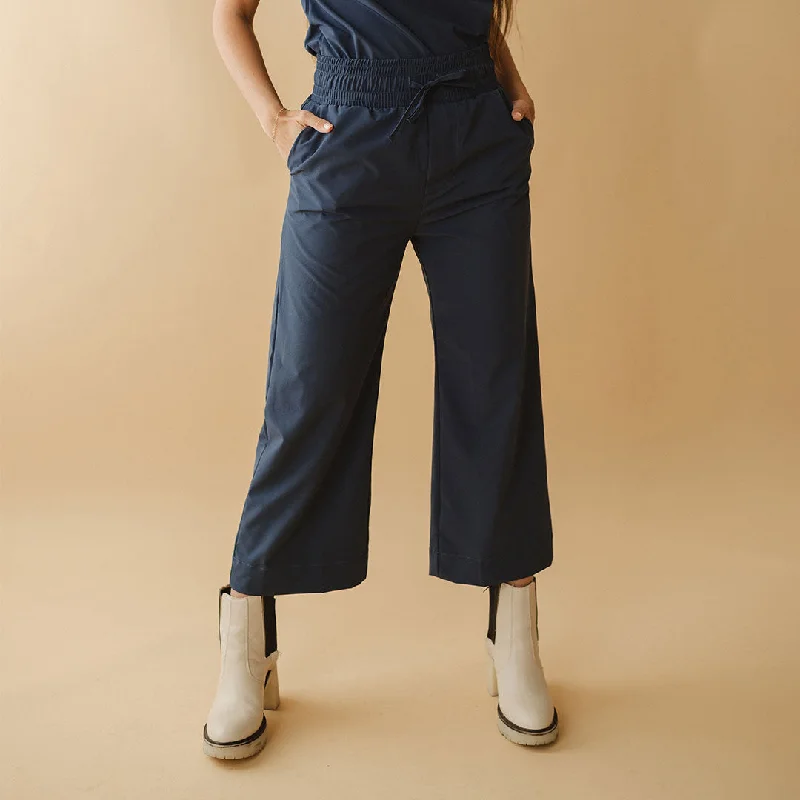Quality Tailoring Audrey Wide Leg Pants, Indigo