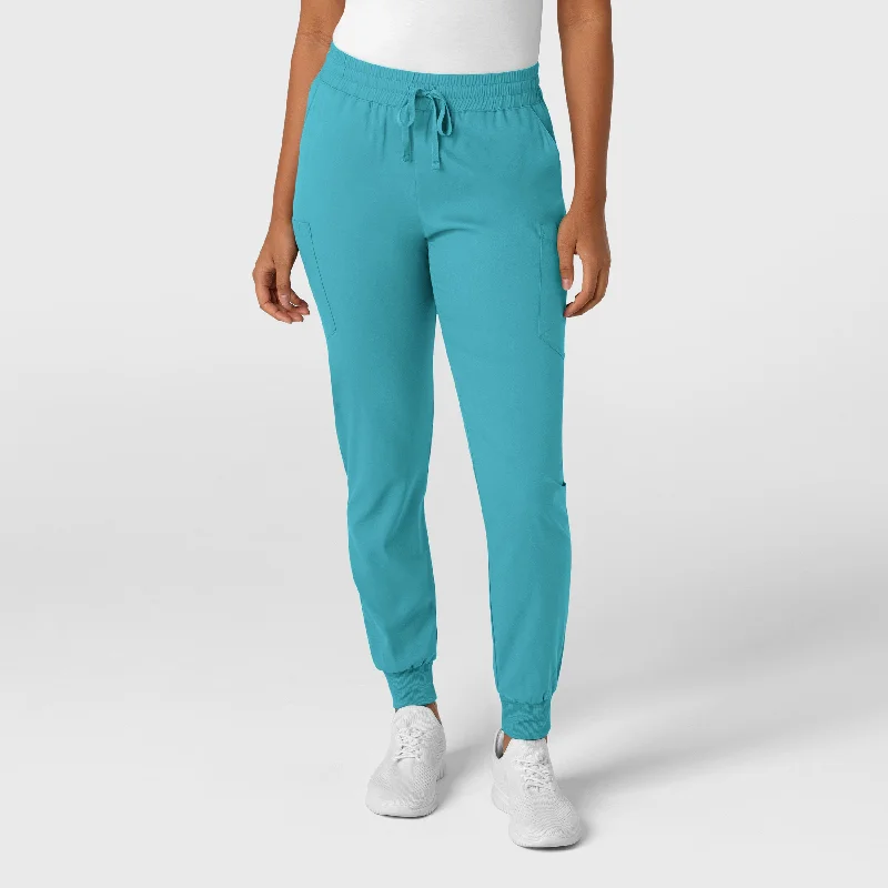 Retro Style Boundless Women's Jogger Scrub Pant - Teal