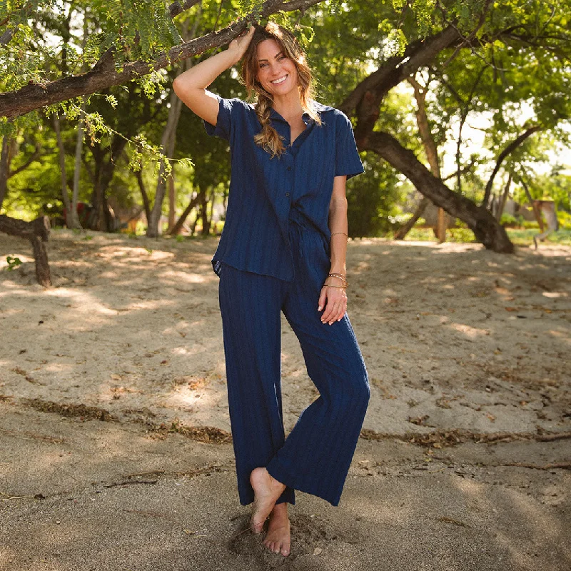Cozy Layers Cabana Pants, Navy