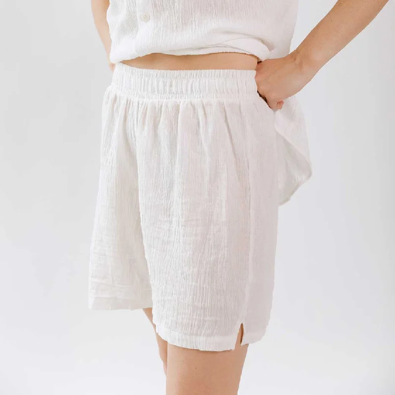 Cozy Outerwear Cabana Shorts, White