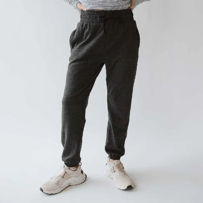 Effortless Style Campus Joggers, Charcoal