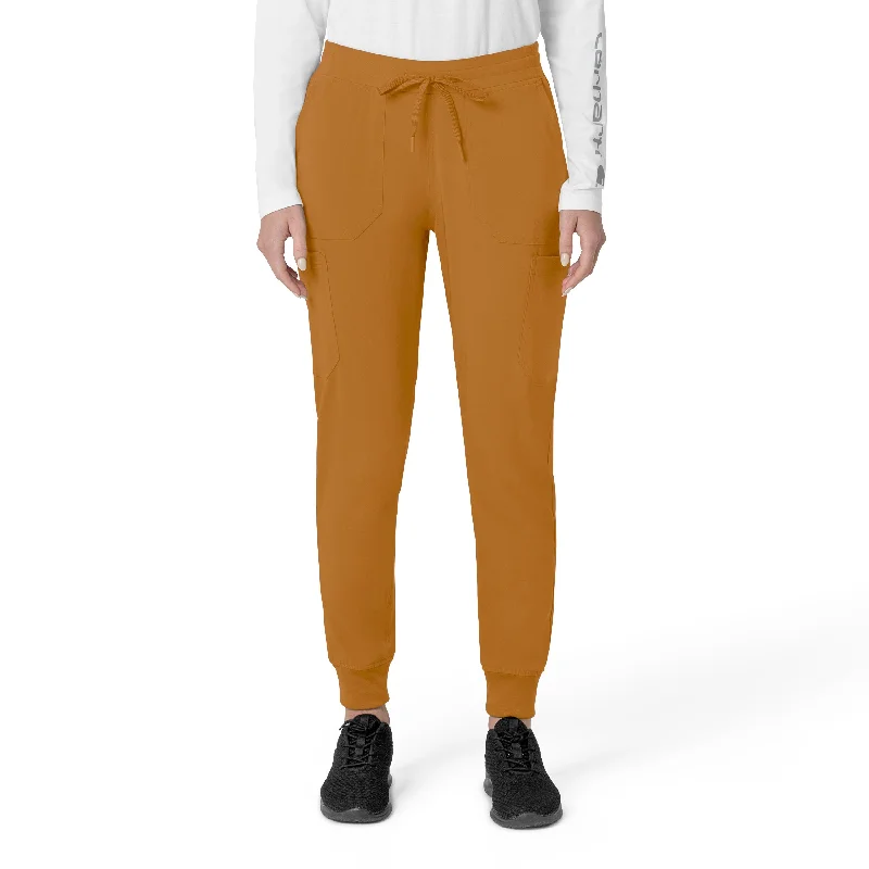 Classic Retro Carhartt Force Cross-Flex Women's Cargo Jogger Scrub Pant - Fox Brown
