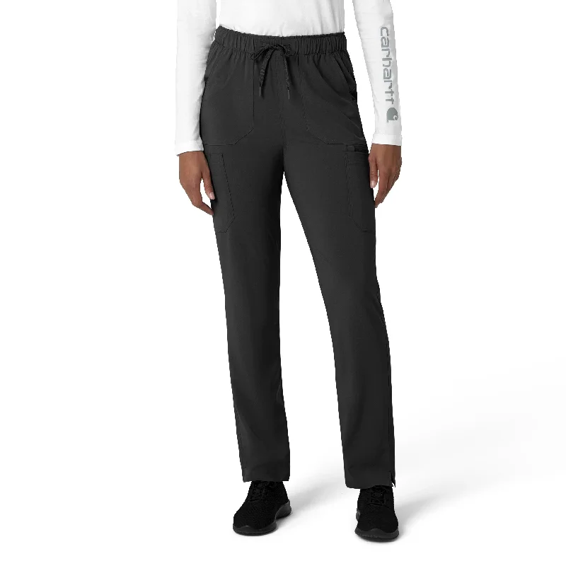 Innovative Design Carhartt Force Cross-Flex Women's Straight Leg Cargo Scrub Pant - Black Innovative Design Carhartt Force Cross-Flex Women's Straight Leg Cargo Scrub Pant - Black