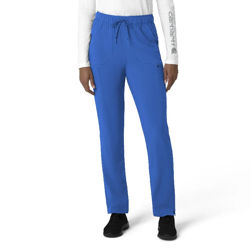 Classic Style Carhartt Force Cross-Flex Women's Straight Leg Cargo Scrub Pant - Royal Classic Style Carhartt Force Cross-Flex Women's Straight Leg Cargo Scrub Pant - Royal