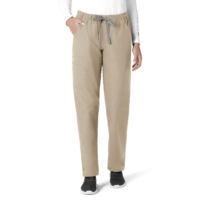 French Retro Carhartt Force Essentials Unisex Elastic Waist Cargo Scrub Pant - Khaki