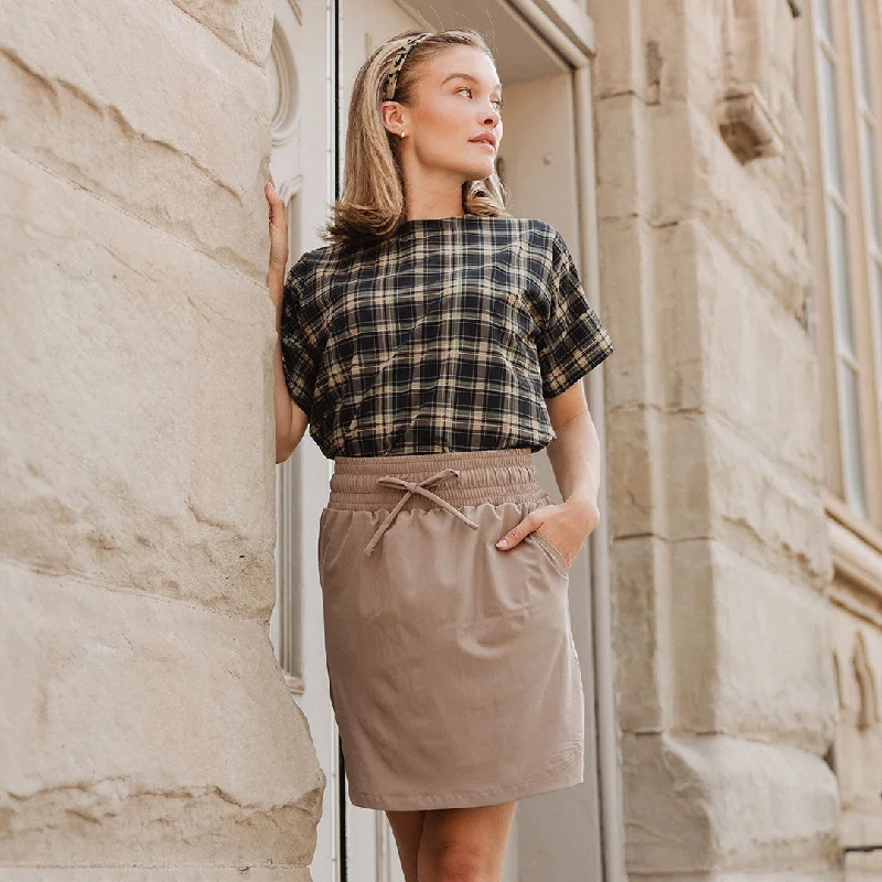 European Plan Cher Skirt, Chestnut