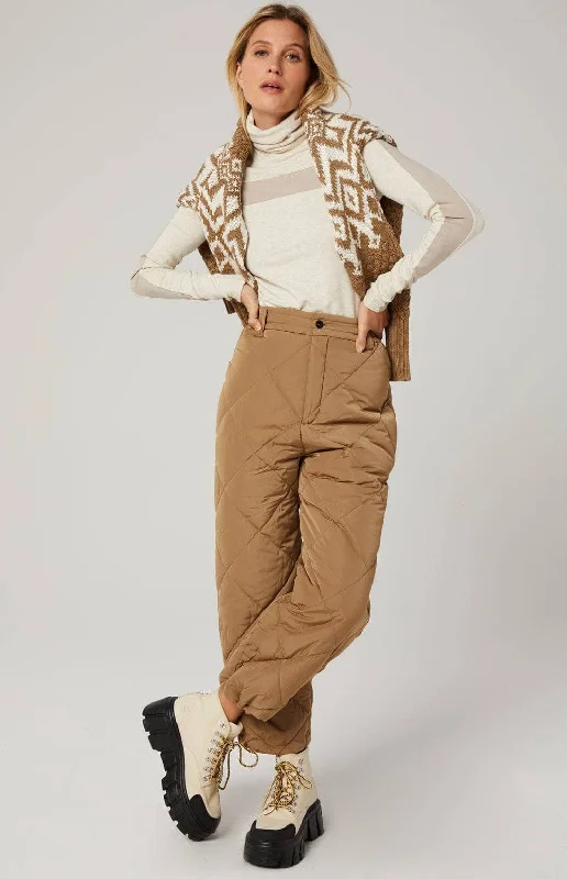 Independent design Mika Quilted Pant | Dark Khaki