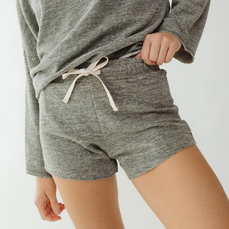 Comfortable Tops Go To Shorts, Heather Grey