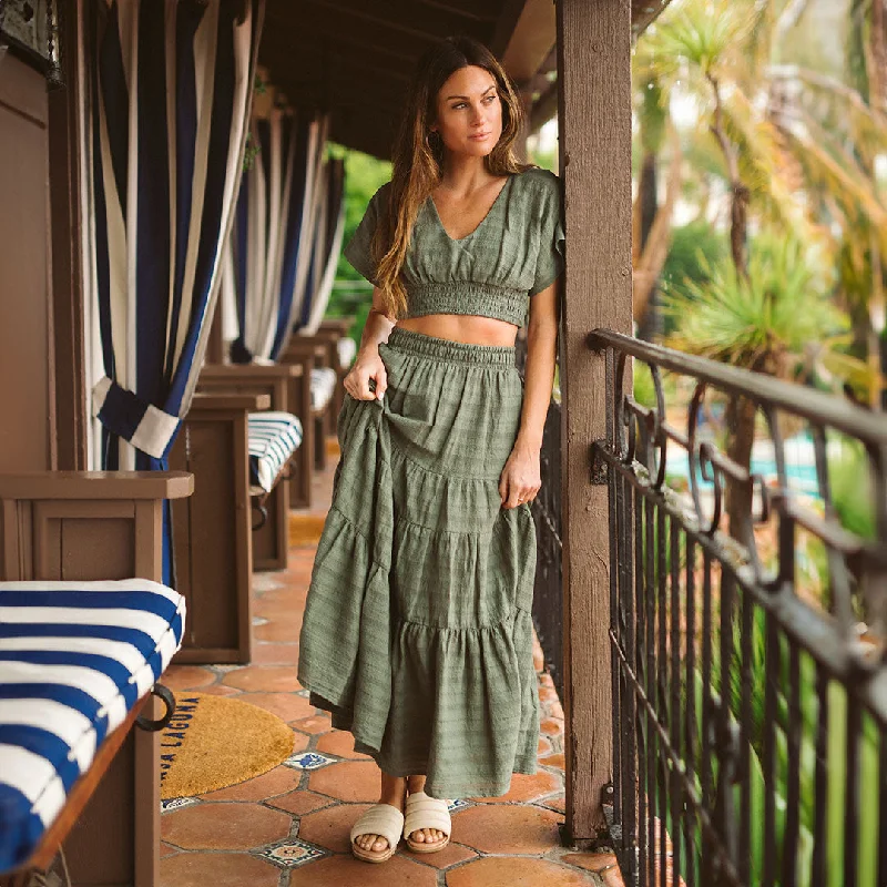 Relaxed Chic Maxi Skirt, Sage