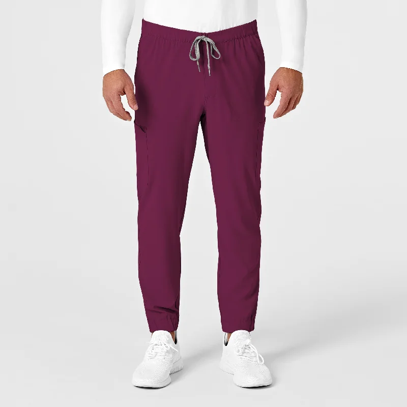 Casual Elegance RENEW Men's Jogger Scrub Pant - Wine