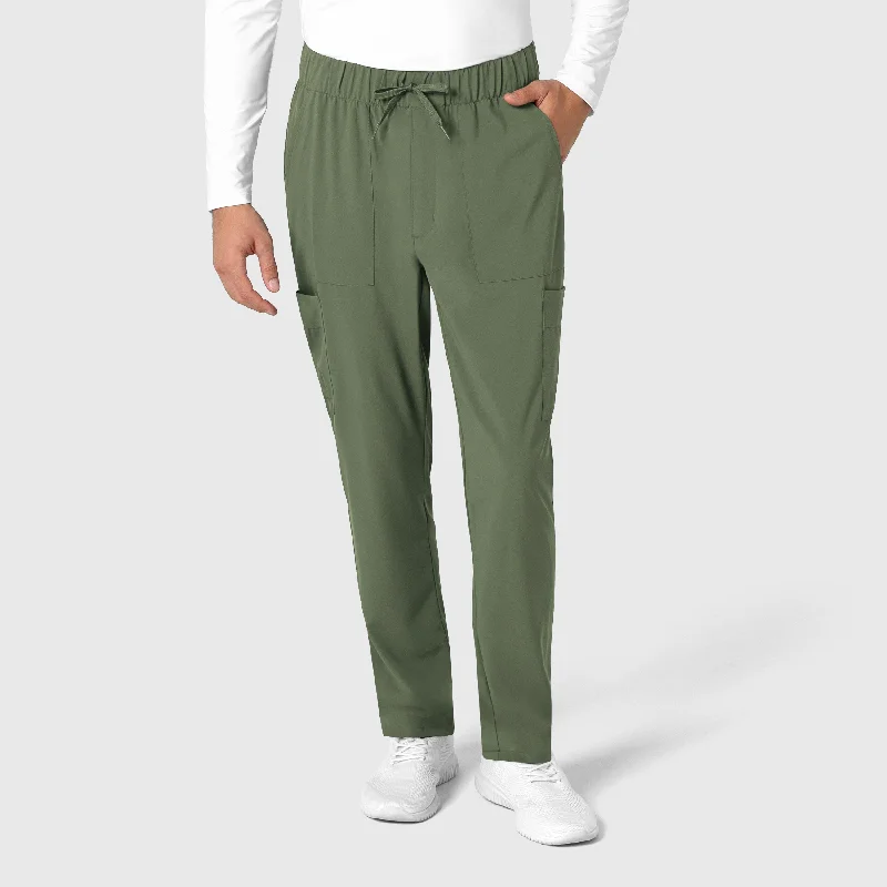 Unique Fashion RENEW Men's Tapered Scrub Pant - Olive